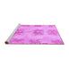 Sideview of Machine Washable Abstract Purple Modern Area Rugs, wshabs1232pur