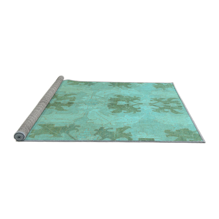 Sideview of Machine Washable Abstract Light Blue Modern Rug, wshabs1232lblu