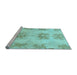 Sideview of Machine Washable Abstract Light Blue Modern Rug, wshabs1232lblu