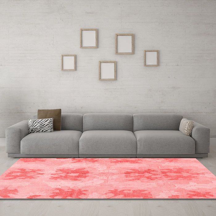 Modern Red Washable Rugs
