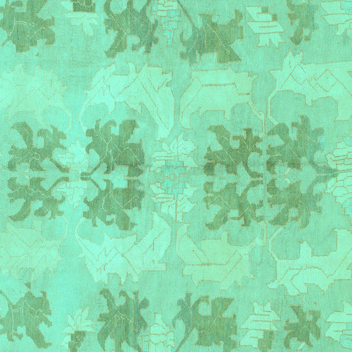 Square Machine Washable Abstract Turquoise Modern Area Rugs, wshabs1232turq