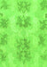 Machine Washable Abstract Green Modern Area Rugs, wshabs1232grn