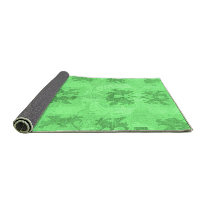 Sideview of Abstract Emerald Green Modern Rug, abs1232emgrn