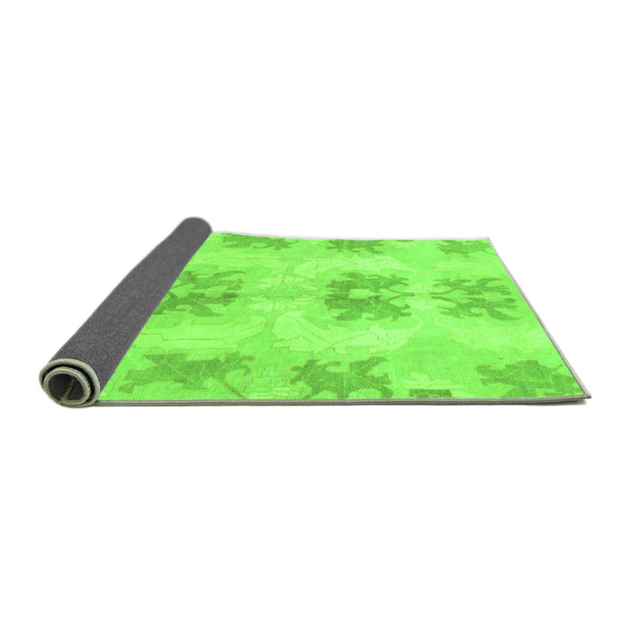 Sideview of Abstract Green Modern Rug, abs1232grn