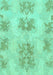 Abstract Turquoise Modern Rug, abs1232turq