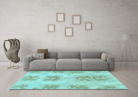 Machine Washable Abstract Light Blue Modern Rug, wshabs1232lblu