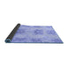 Sideview of Abstract Blue Modern Rug, abs1232blu