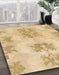 Machine Washable Abstract Gold Rug in a Family Room, wshabs1232