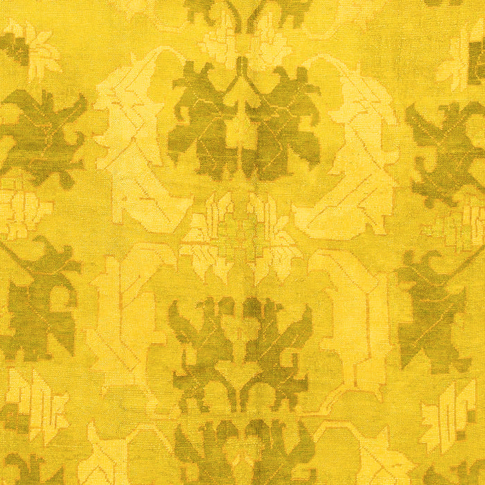 Machine Washable Abstract Yellow Modern Rug, wshabs1232yw