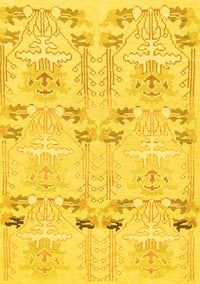 Abstract Yellow Modern Rug, abs1233yw