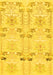 Abstract Yellow Modern Rug, abs1233yw