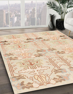 Abstract Golden Blonde Gold Modern Rug in Family Room, abs1233