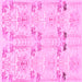 Square Abstract Pink Modern Rug, abs1233pnk