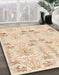 Abstract Golden Blonde Gold Modern Rug in Family Room, abs1233