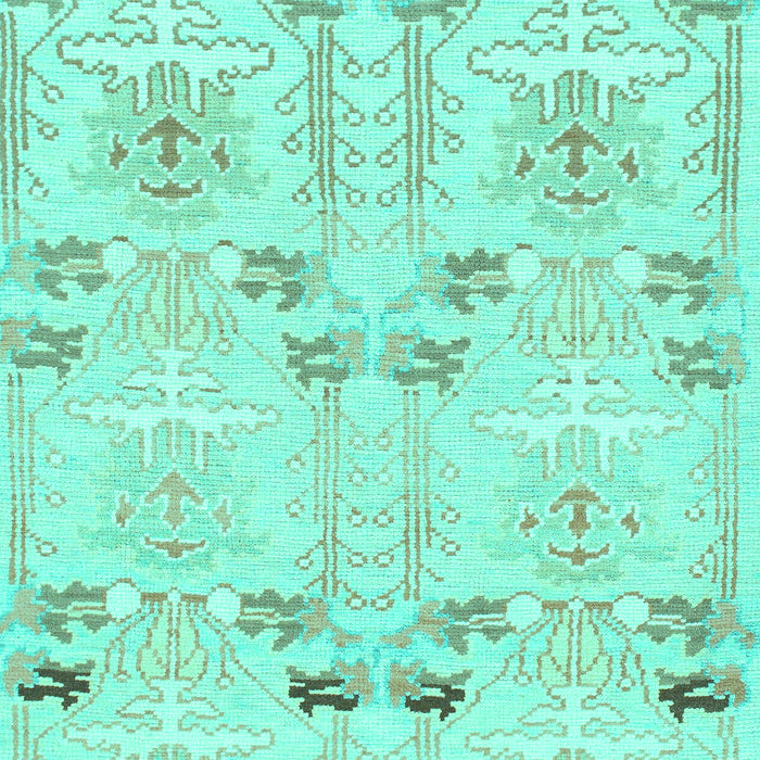 Machine Washable Abstract Turquoise Modern Area Rugs, wshabs1233turq