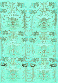 Abstract Turquoise Modern Rug, abs1233turq