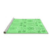 Sideview of Machine Washable Abstract Emerald Green Modern Area Rugs, wshabs1233emgrn