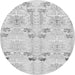 Round Abstract Gray Modern Rug, abs1233gry