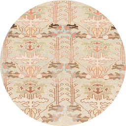 Round Abstract Golden Blonde Gold Modern Rug, abs1233
