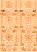 Machine Washable Abstract Orange Modern Area Rugs, wshabs1233org