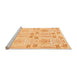 Sideview of Machine Washable Abstract Orange Modern Area Rugs, wshabs1233org