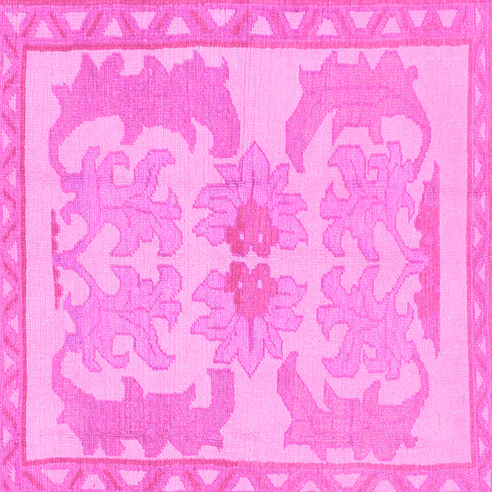 Square Abstract Pink Modern Rug, abs1234pnk
