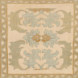 Square Machine Washable Abstract Metallic Gold Rug, wshabs1234