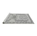 Sideview of Machine Washable Abstract Gray Modern Rug, wshabs1234gry