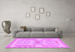 Machine Washable Abstract Purple Modern Area Rugs in a Living Room, wshabs1234pur