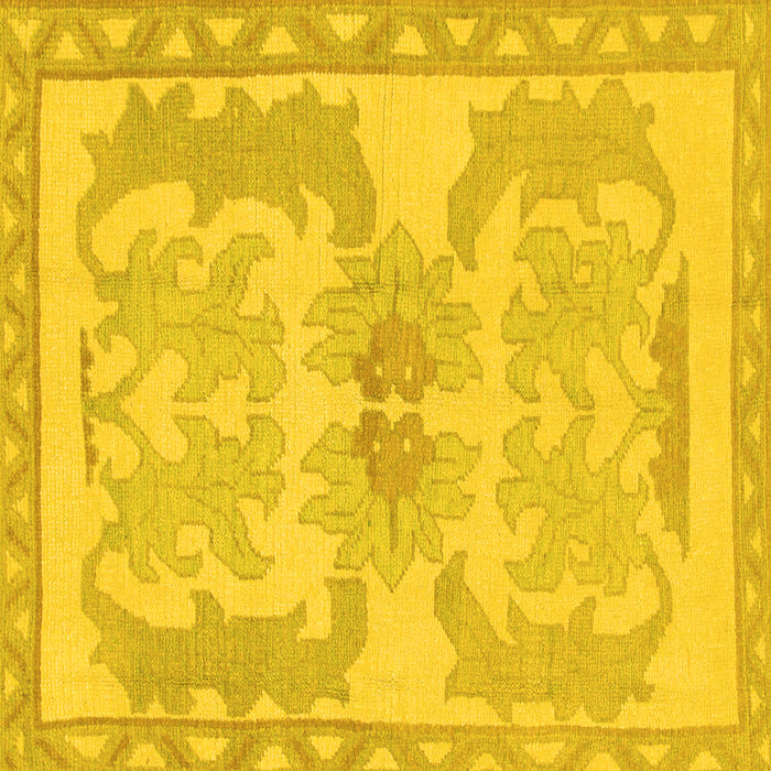 Square Abstract Yellow Modern Rug, abs1234yw