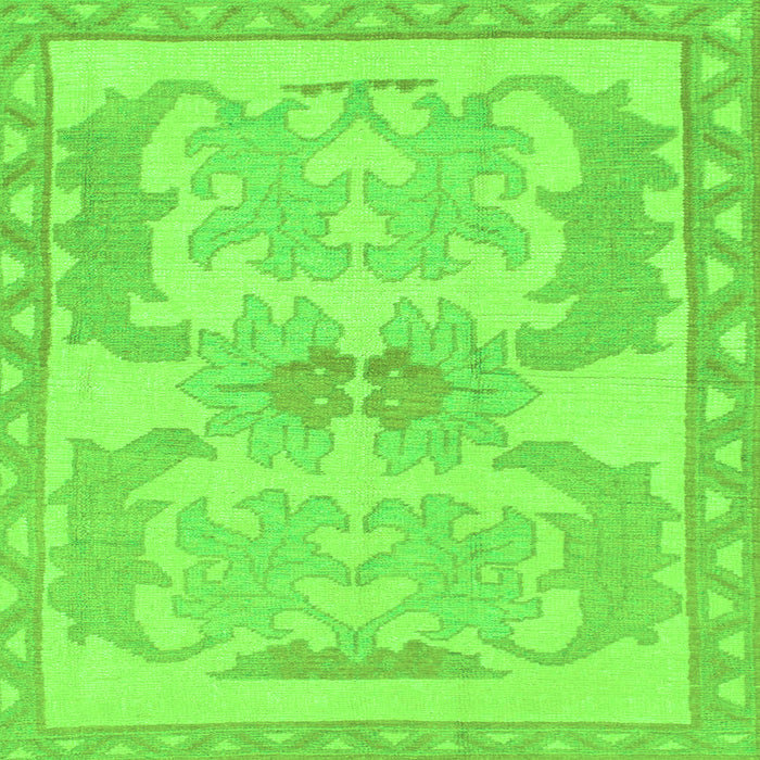 Square Abstract Green Modern Rug, abs1234grn