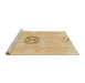 Sideview of Machine Washable Abstract Orange Rug, wshabs1235