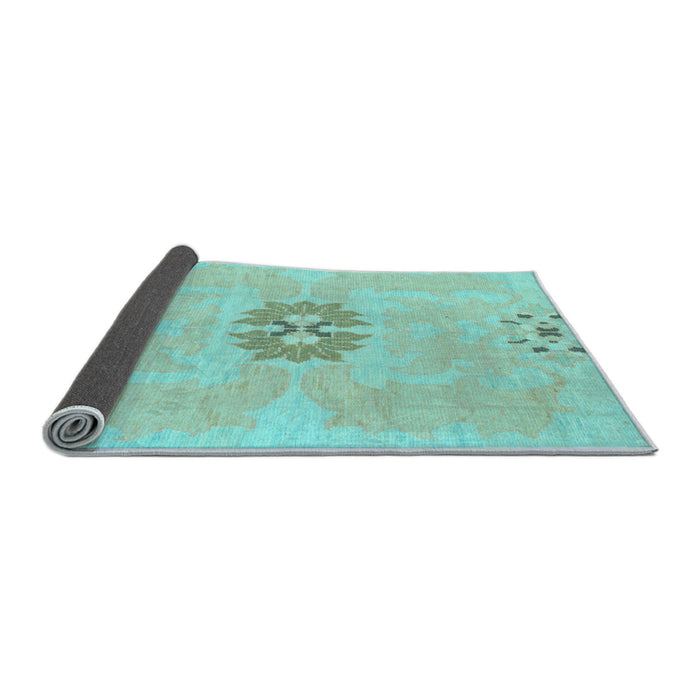 Sideview of Abstract Light Blue Modern Rug, abs1235lblu