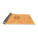 Sideview of Abstract Orange Modern Rug, abs1235org