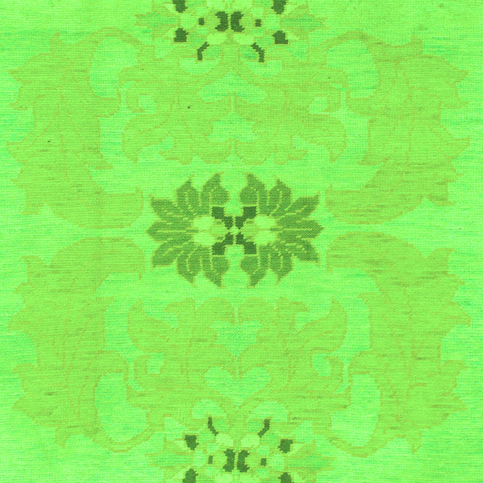 Square Machine Washable Abstract Green Modern Area Rugs, wshabs1235grn