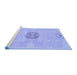 Sideview of Machine Washable Abstract Blue Modern Rug, wshabs1235blu