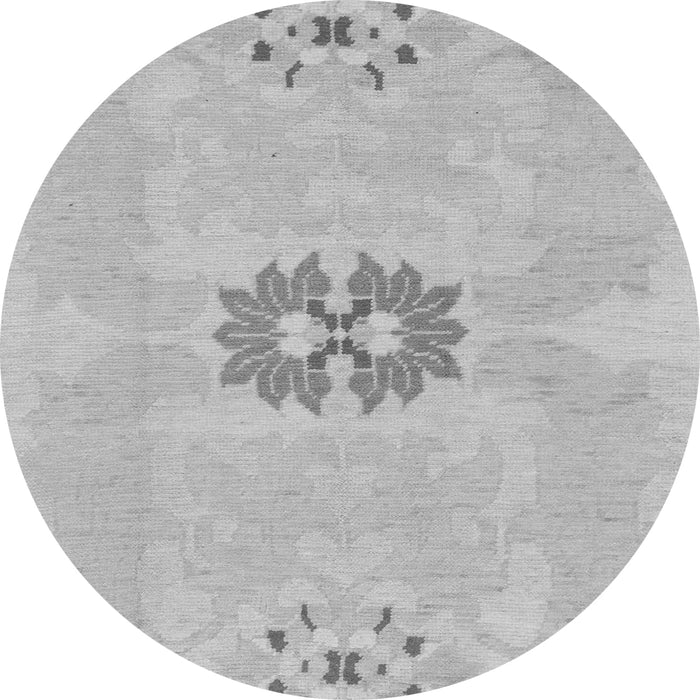Round Abstract Gray Modern Rug, abs1235gry