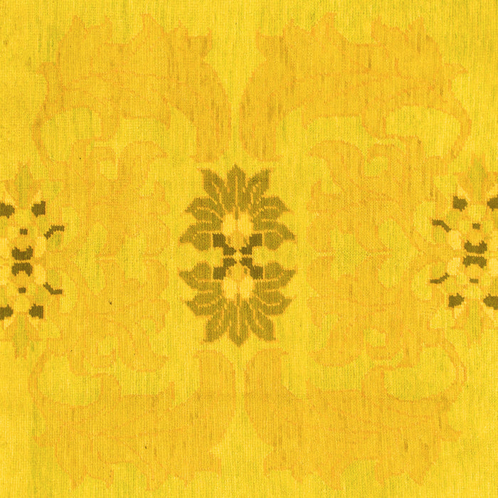 Square Machine Washable Abstract Yellow Modern Rug, wshabs1235yw