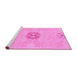 Sideview of Machine Washable Abstract Pink Modern Rug, wshabs1235pnk