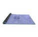 Sideview of Abstract Blue Modern Rug, abs1235blu