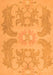 Machine Washable Abstract Orange Modern Area Rugs, wshabs1236org