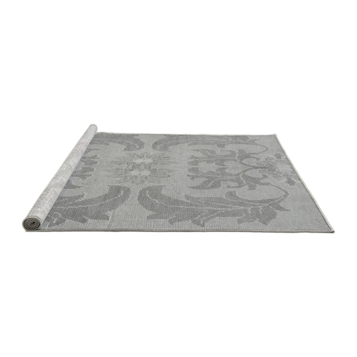 Sideview of Machine Washable Abstract Gray Modern Rug, wshabs1236gry