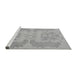 Sideview of Machine Washable Abstract Gray Modern Rug, wshabs1236gry