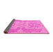 Sideview of Abstract Pink Modern Rug, abs1236pnk