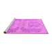 Sideview of Machine Washable Abstract Purple Modern Area Rugs, wshabs1236pur