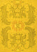 Abstract Yellow Modern Rug, abs1236yw