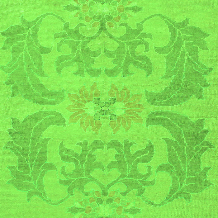 Square Machine Washable Abstract Green Modern Area Rugs, wshabs1236grn