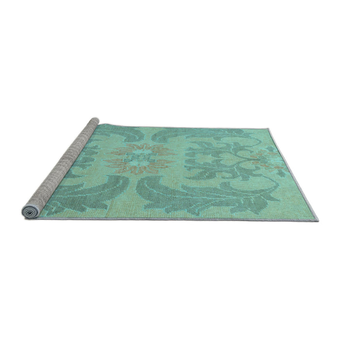 Sideview of Machine Washable Abstract Light Blue Modern Rug, wshabs1236lblu