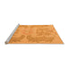 Sideview of Machine Washable Abstract Orange Modern Area Rugs, wshabs1236org