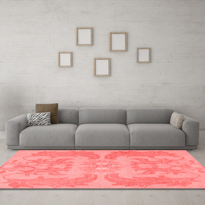 Modern Red Washable Rugs